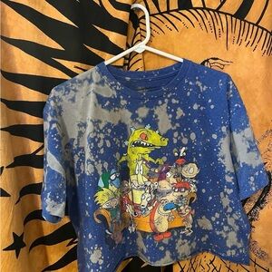 Nickelodeon Blue Tie-Dye Cartoon Graphic Tee